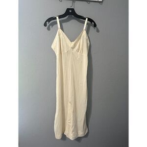 Vintage slip dress Jc penny size 36 cream night‎ dress